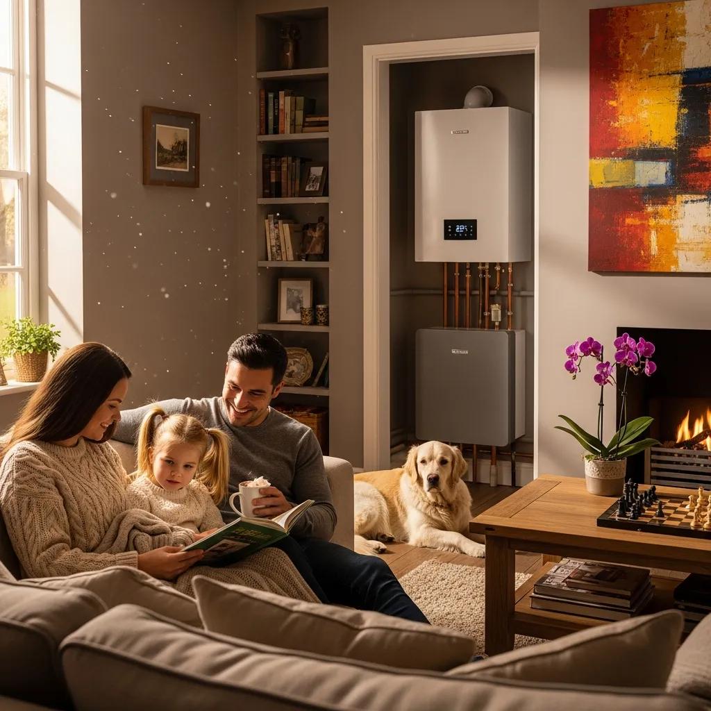 HVAC Blog 1 Comfortable home with a modern boiler — efficient heating solutions